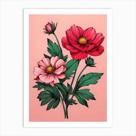 Cosmos Flower 3 Art Print