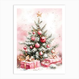 Christmas Tree With Presents 1 Art Print