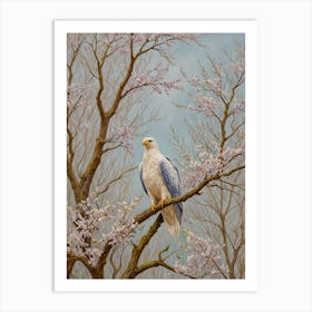 Eagle In Cherry Blossoms Art Print