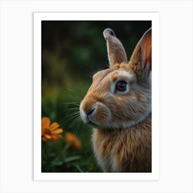 Rabbit In The Grass Art Print