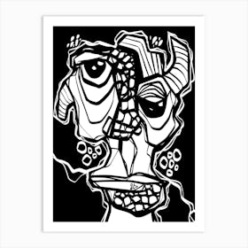 Abstract Portrait 2 Art Print