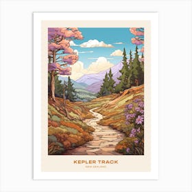 Kepler Track New Zealand 1 Hike Poster Art Print