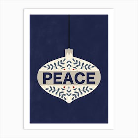Peace Christmas Ornament Art Print