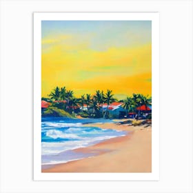 Rodney Bay Beach, St Lucia Bright Abstract Art Print