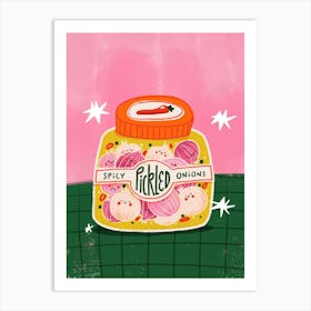 Spicy Pickled Onions Food Art Print