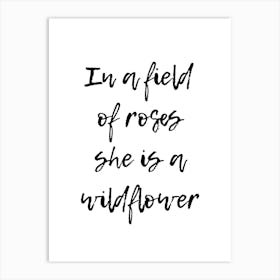 In A Field Of Roses Art Print
