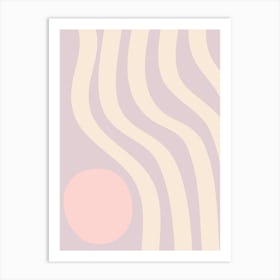 Abstract Lines and Shapes in Pastel Lavender Art Print