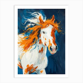 Horse With Orange Mane 1 Art Print