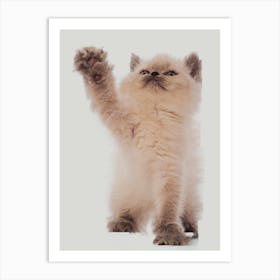 Pawing Kitten Art Print