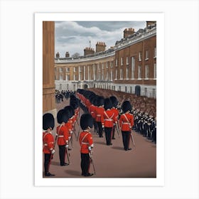The Changing Of The Guards In London In 1965 wall art print poster Art Print