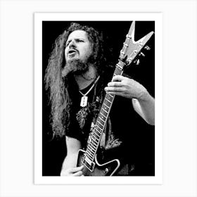 Dimebag Darrell line Art 4 Art Print