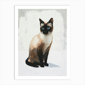 Siamese Cat Painting 2 Art Print