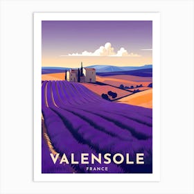 Valensole France Retro Travel Art Print