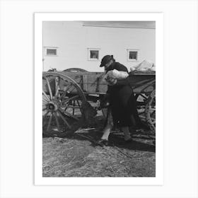 Untitled Photo, Possibly Related To Farmer Taking Milk To Milk Station, Eufaula, Oklahoma By Russell Lee 1 Art Print
