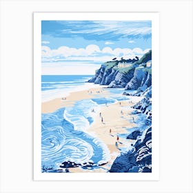 Blackpool Sands Devon Printmaking 1 Art Print