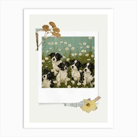 Scrapbook Puppies Fairycore Painting 2 Art Print