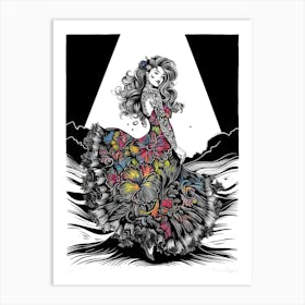 Flower Girl 16 Art Print