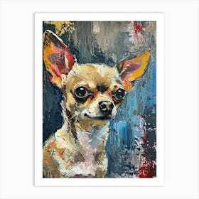 Chihuahua Acrylic Painting 9 Art Print