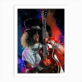 Slash Guitar Art Print