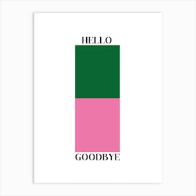 Hello Goodbye The Beatles Inspired Retro Art Print