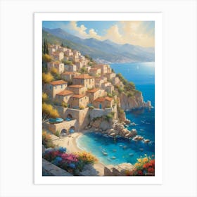 Village By The Sea 1 Art Print