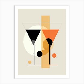 Mid Century Modern Bellini Floral Infusion Cocktail 1 Art Print