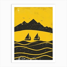 Sailboats In The Sea 9 Art Print