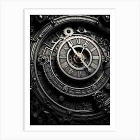 Clock Wallpaper 6 Art Print