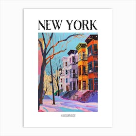 Kingsbridge New York Colourful Silkscreen Illustration 4 Poster Art Print