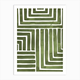 Green Maze Art Print