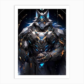 Wolf Futuristic Art Print