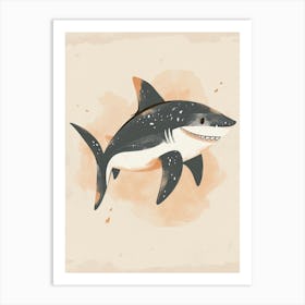 Cute Muted Pastels Shark 3 Art Print