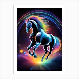 Rainbow Horse 17 Art Print