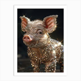 Pig In Gold 1 Art Print