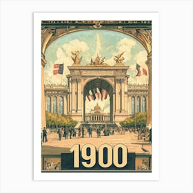 Aihrgdesign A Vintage Travel Poster Of The 1900 Paris Exposit Dafb955d 3bbc 4894 948a 988ae314fb95 3 Art Print