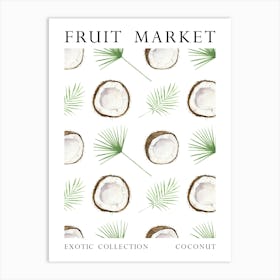 Fruit Market Coconut Art Print