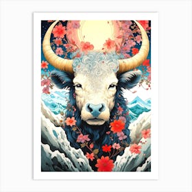 Yoda Highland Cow Art Print