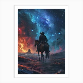 Cowboy In Space 2 Art Print