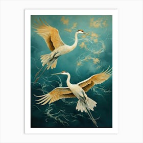 Cranes In Flight 1 Art Print