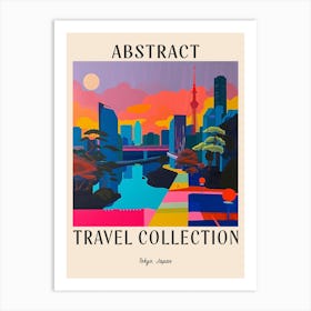 Abstract Travel Collection Poster Tokyo Japan 1 Art Print