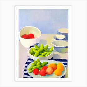 Edamame Tablescape vegetable Art Print