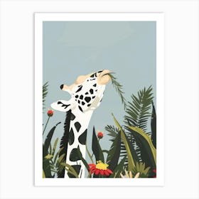 Giraffe In The Jungle 18 Art Print