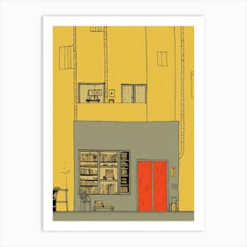 Beirut The Book Nook Pastel Colours 3 Art Print