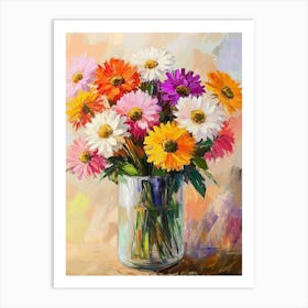 Daisies In A Vase 1 Art Print