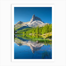 Dolomite Mountain Lake Art Print