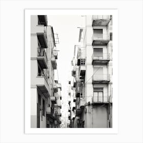 Malaga, Spain, Photography In Black And White 8 Art Print