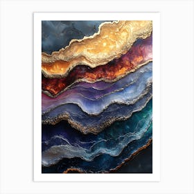 Stunning Whimsical Marble Art Print