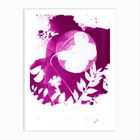 Purple Pink Poppy Flower Art Print