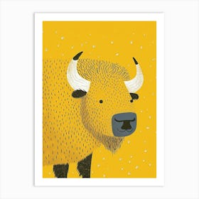 Yellow Bison 2 Art Print
