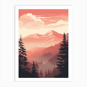 Sunset Mountain Landscape 1 Art Print